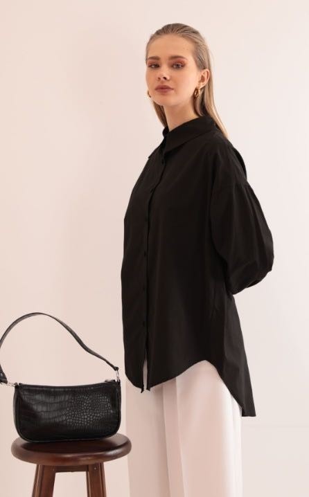 Cardella Oversize Düğme Detay Gömlek görsel 3
