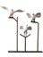 Poly Dekoratif 3 Lü Metal Dallı Kuş 40X35X25CM 1