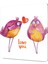 Cam Kesme Tahtası Kare Love You Bird Desenli 30X30 cm 4