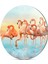 Cam Kesme Tahtası Yuvarlak Flamingo Desenli 30X30 cm 5