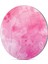 Cam Kesme Tahtası Yuvarlak Pembe Çiçek Desenli 30X30 cm 5