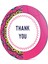 Cam Kesme Tahtası Yuvarlak Thank You Desenli 30X30 cm 4