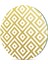 Cam Kesme Tahtası Yuvarlak Gold Kilim Desenli 30X30 cm 4