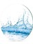 Cam Kesme Tahtası Yuvarlak Splash Desenli 30X30 cm 4