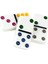 Renkli Noktalı Çift 6 Domino Seti Oyun Seti - Teneke Kutuda Beyaz Domino 28 Parça Set Oyuncak - Si- Dot Domino Maç ve Eğitici Oyun (Yurt Dışından) 4