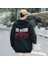 The Weeknd Ön-Arka Baskılı Siyah Unisex Oversize Kapüşonlu Sweatshirt 1