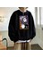 Anime Hunter x Hunter Hisoka Baskılı Siyah Unisex Oversize Bisiklet Yaka Sweatshirt 1