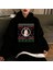Have A Merry Baskılı Siyah Oversize Kapüşonlu Sweatshirt 1