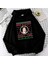 Have A Merry Baskılı Siyah Oversize Kapüşonlu Sweatshirt 2