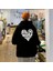 Touz Moda Street Wear Manifest More Love Oversize Unisex Siyah Sweatshirt 1