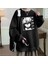 Anime Harajuku My Hero Academia Katsuki Bakugo Baskılı Siyah Unisex Oversize Bisiklet Yaka Sweatshirt 1