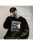 Radio Heat Baskılı Siyah Oversize Bisiklet Yaka Sweatshirt 1