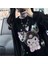 Harajuku Kuromi Baskılı Siyah Oversize Bisiklet Yaka Sweatshirt 5