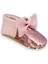 Pembe Gold Pul Payetli Fiyonklu Kız Bebek Babet Patik G-2366 3