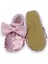 Pembe Gold Pul Payetli Fiyonklu Kız Bebek Babet Patik G-2366 4