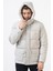 Edmonton 58101SLIM Fit Kapüşonlu Kaban Taş 3