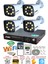 4 Kameralı 5mp Lens 1080p 2mp Color Görüntü 8 Warm Led Gece Görüş FullHd Güvenlik Kamera 5520W 500GB 1
