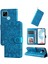Realme C21Y/C25Y ile Uyumlu Sunflower Kabartmalı Pu Deri Cüzdan Kılıf Kart Yuvaları ve Kickstand ile Çevirmeli Koruyucu Telefon Kapağı (Yurt Dışından) 1