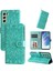 Samsung Galaxy S21 Fe ile Uyumlu Sunflower Kabartmalı Pu Deri Cüzdan Kılıf Kart Yuvaları ve Kickstand ile Çevirmeli Koruyucu Telefon Kapağı (Yurt Dışından) 1
