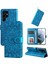 Samsung Galaxy S22 Ultra ile Uyumlu Sunflower Kabartmalı Pu Deri Cüzdan Kılıf Kart Yuvaları ve Kickstand ile Çevirmeli Koruyucu Telefon Kapağı (Yurt Dışından) 1