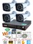 4 Kameralı 5mp Lensli 1080p 2mp Color Görüntü 8 Warm Led Gece Görüşlü FullHd Güvenlik Kamera Sistemi 1TB 2