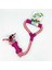 Tutamaçlı Kemik Figürlü Diş Kaşıma Ipi Köpek Oyuncağı Kırmızı/pembe 40 cm 1