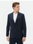 Blazer Ceket Slim Fit Cep Detaylı Düğmeli Mono Yaka 3