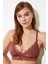 KAHVERENGİ DEKOLTESİ DANTEL DETAYLI MİCRO BRALET DS200475BR 5