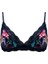 Çiçekli Yakaları Siyah Dantelli Bralet Ds200475br 5
