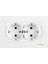 Byobu 2'li Topraklı Priz Beyaz Çerçeveli 1