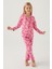 Kız Çocuk Pembe Gömlek Pijama Takımı 1