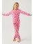 Kız Çocuk Pembe Gömlek Pijama Takımı 2