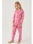 Kız Çocuk Pembe Gömlek Pijama Takımı 3
