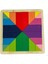 Ahşap Renkli Tangram 24 Parça Zeka Oyunu Eğitici Oyuncak 18X18CM 3