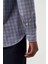 Regular Fit Paşa Yaka Ekoseli Kahve Erkek Gömlek GM23K232024_D11 4