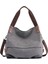 Kadın Çantası, 3 Yollu Cabrio Kanvas Vintage Omuz Çantası Çanta Crossbody Çanta Bayanlar Büyük Hobo Tote Shopper Seyahat Çantası-Gri (Yurt Dışından) 1