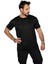 Aşırı Terleme Önleyici Siyah Bisiklet Yaka Erkek T-Shirt, Ter Sızdırmaz, Çift Katmanlı 1