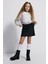 (Kids Girl) Deri Efektli Mini Etek 2