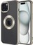 - Apple iPhone 15 - Kılıf Kamera Korumalı Logo Gösteren Omega Kapak - Titanyum 1