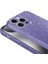 Apple iPhone 15 Pro Max Kılıf Koton Simli Silikon Arka Kapak Kamera Korumalı Mor 2