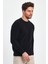 - Erkek Siyah 3 Iplik Şardonlu Sweatshirt 2