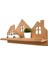 Montessori Ev Şeklinde Duvar Rafı Bebek Çocuk Odası Doğal Ahşap 50 cm Yapıştırılabilir 1