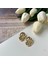 Gold Oval Ezme Küpe 1