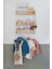 Montessori Kitaplık Çocuk Bebek Odası Rafı Ahşap Kitaplık Askılık 60CM 3lü Ters Düz Raf 4