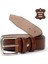 PC351 Erkek 3,5 cm Deri Kemer Kahverengi 3