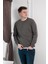 Slimfit Sıfır Yaka Basic 3 Iplik Erkek Sweatshirt 2