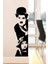Charlie Chaplin ve Bakan Çocuk Duvar Sticker Yapıştırma (Sudan ve Nemden Etkilenmez) 2