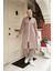 Bisiklet Yaka Fermuarlı Uzun Tunik Sade Basic Spor Takımı - 03044.016 - Vizon 2