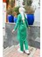 Fermuarlı Uzun Sade Basic Kap Eşofman Spor Takımı - 3044 - Benetton Yeşil 5