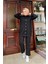 Çıtçıtlı Yandan Cepli İkili Sade Basic Eşofman Spor Takımı - 12009.003 - Siyah 4